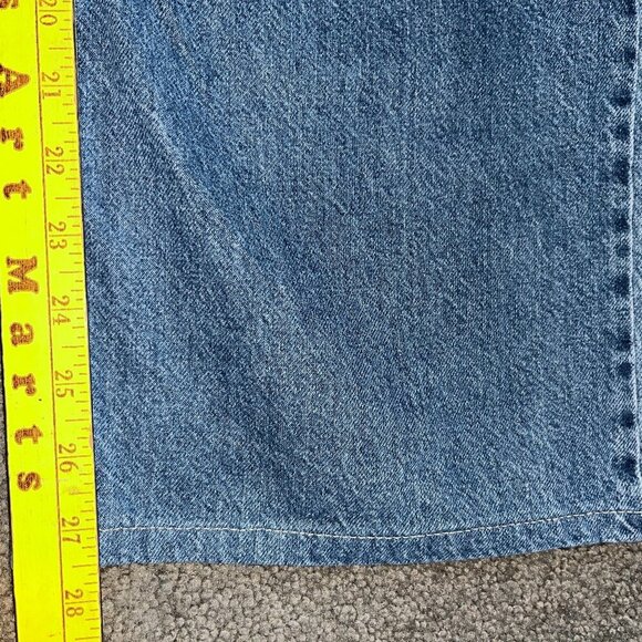 VOVK DENIM BLUE JEANS- FROM UKRAINE  HIGH WAIST  WIDE LEG - SIZE MEDIUM W28XL28 - Picture 12 of 13